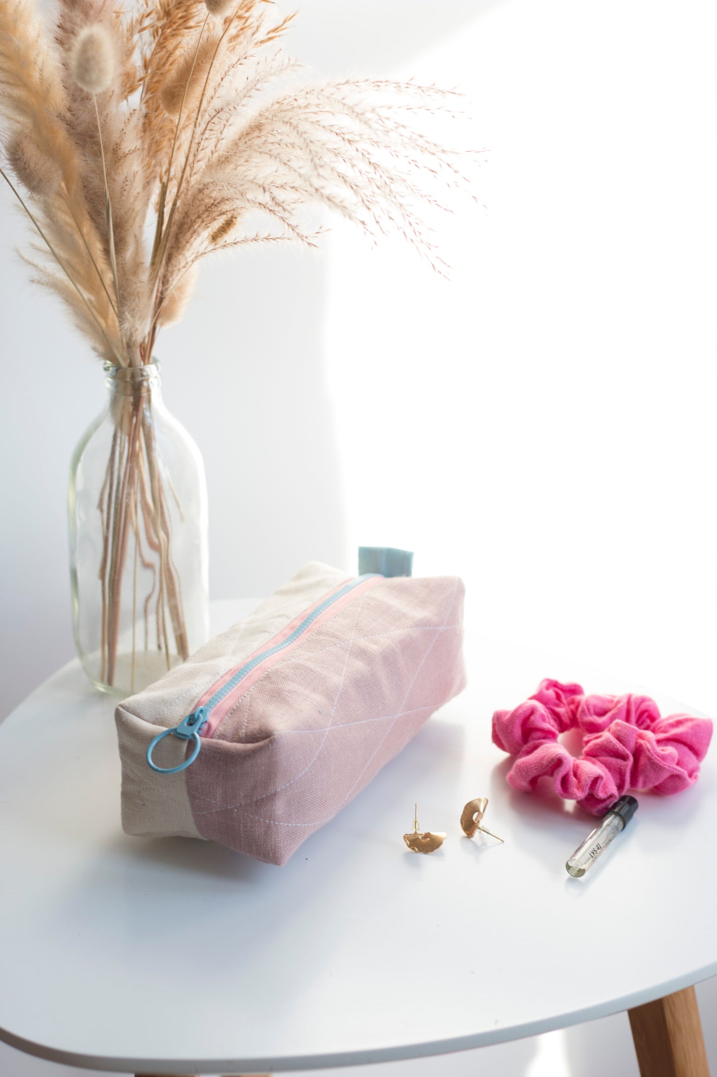 Powdered Rose | Mini Quilted Pouch