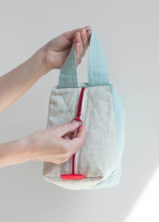 Sky Dream | Linen Quilted Pouch