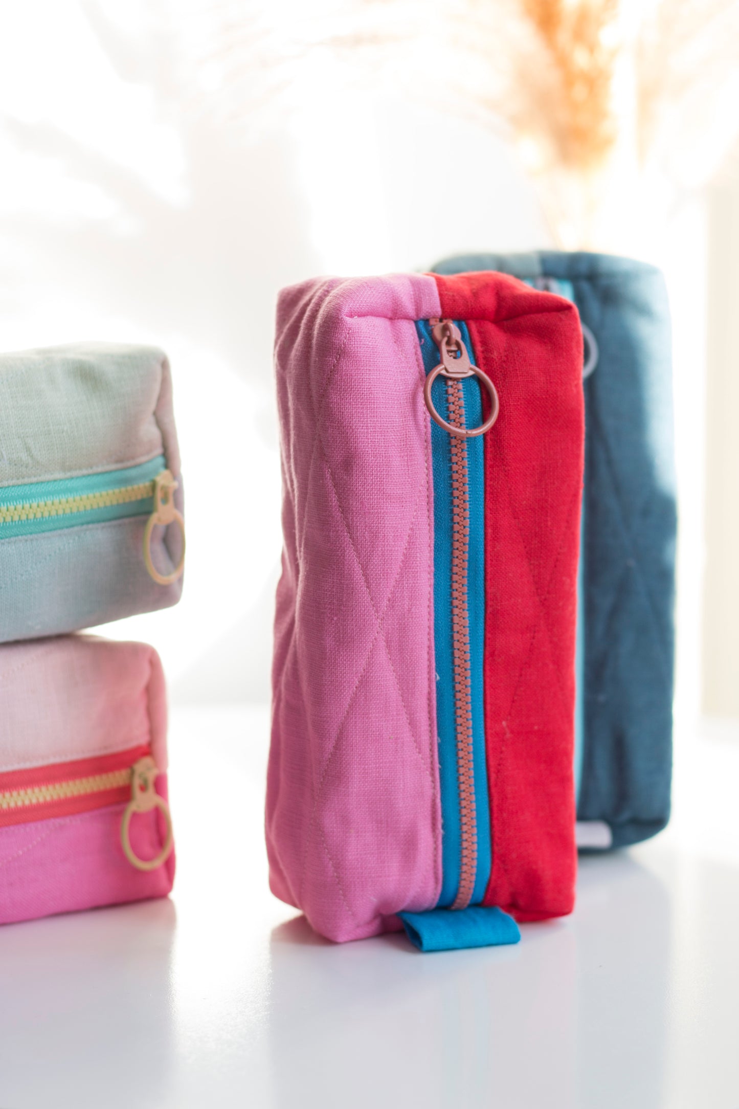 Pink Strawberry | Mini Quilted Pouch