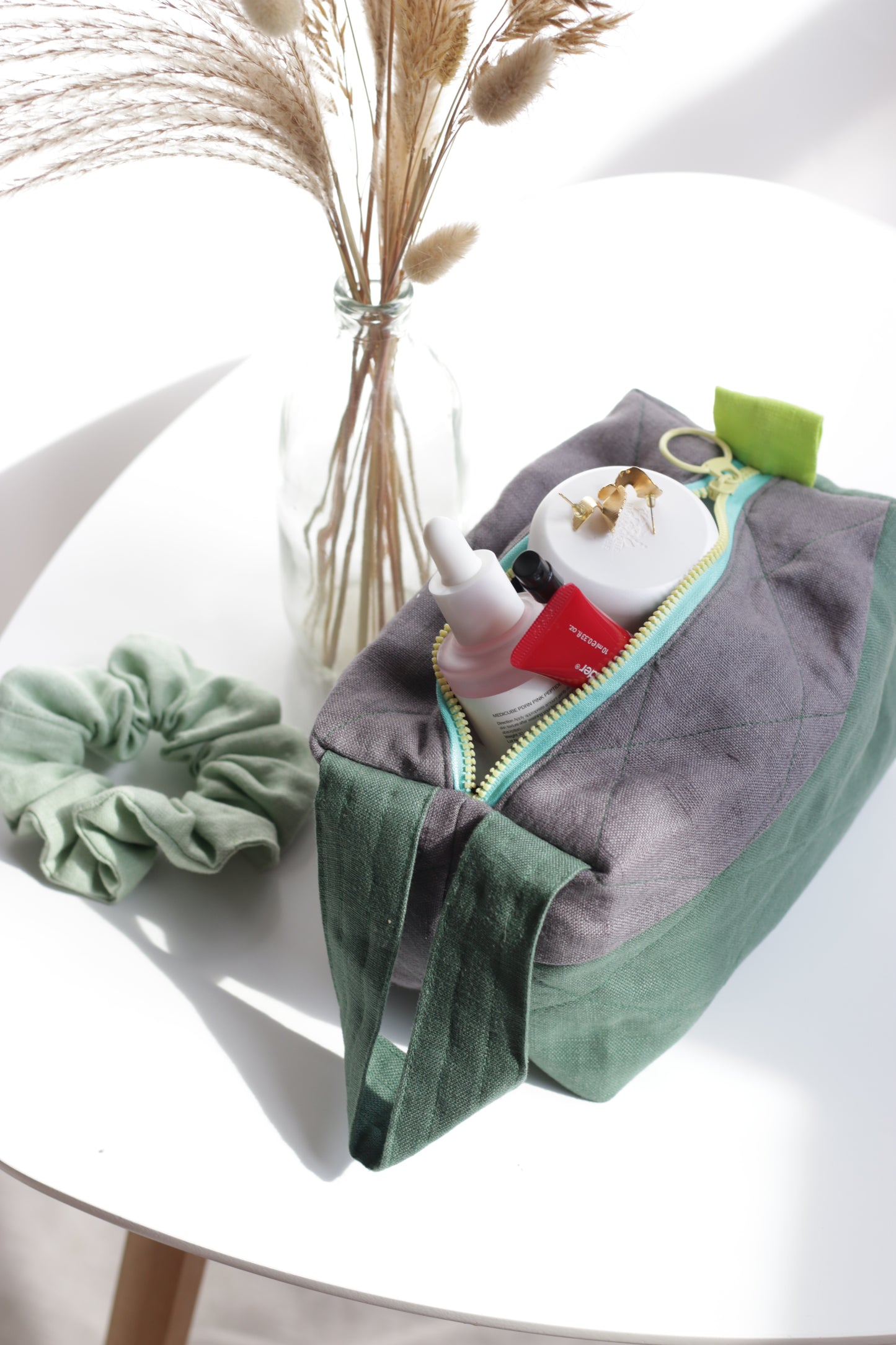 Dark Forest | Linen Quilted Pouch