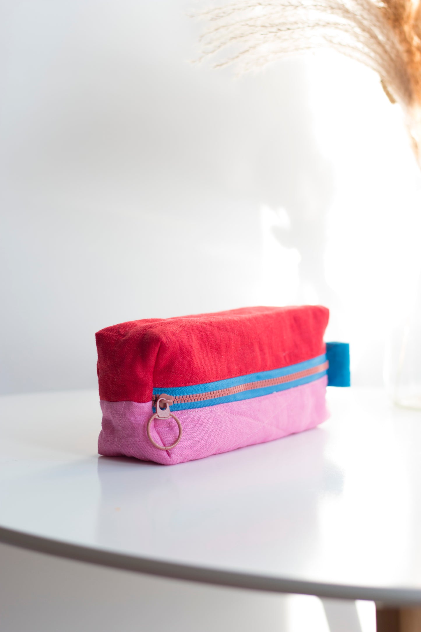 Pink Strawberry | Mini Quilted Pouch