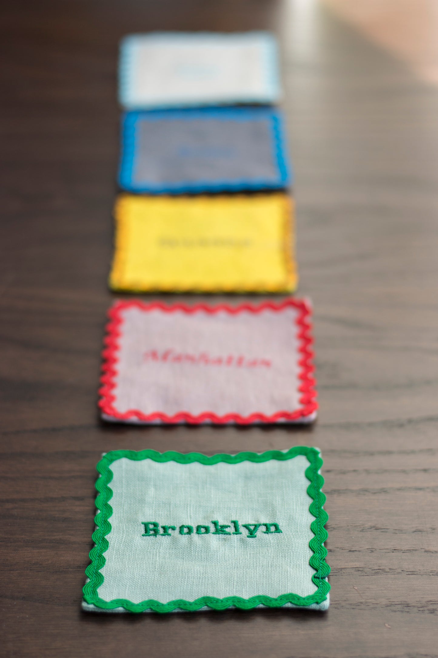 New York Borough's Linen Coasters