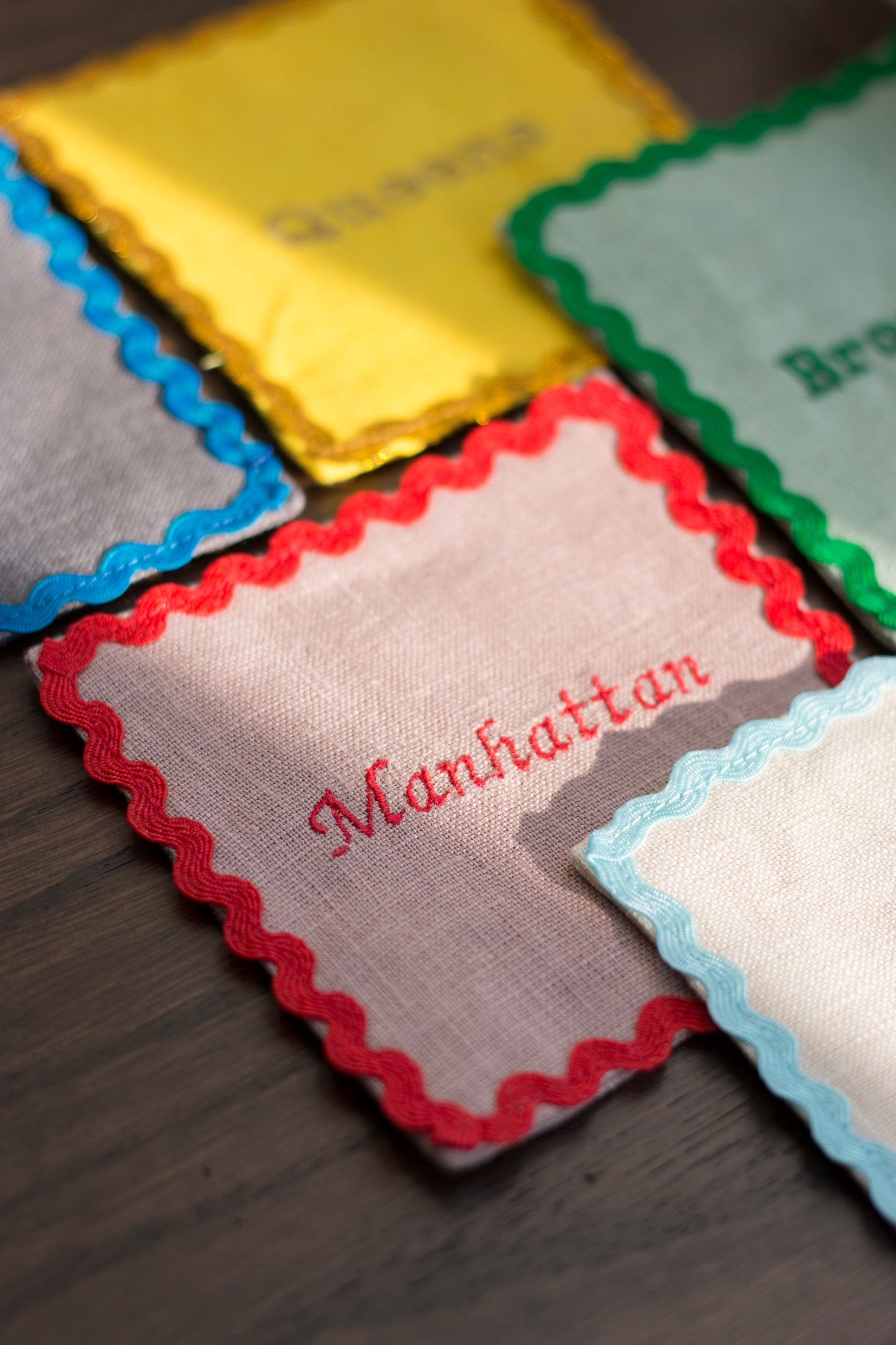 New York Borough's Linen Coasters