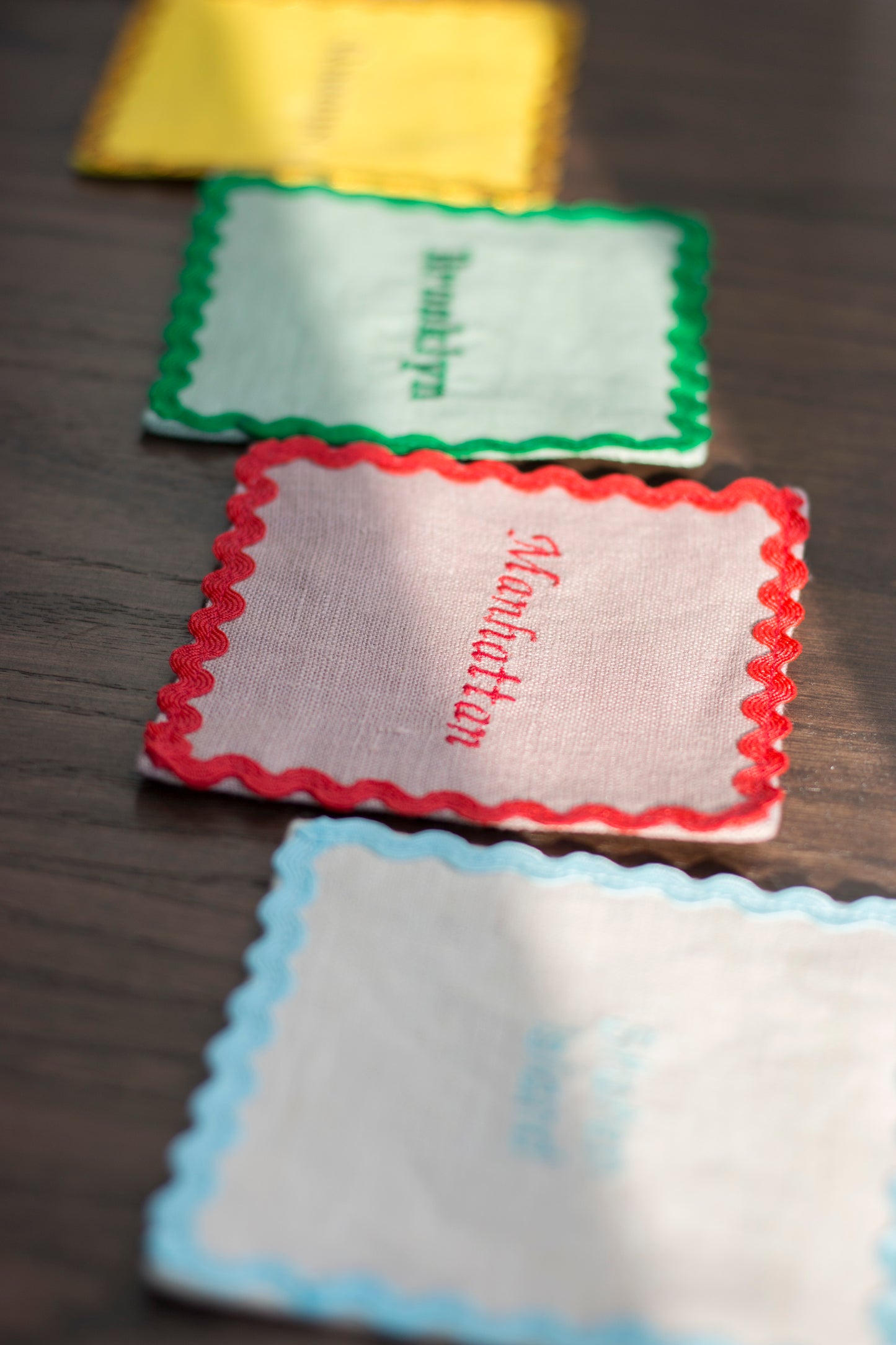 New York Borough's Linen Coasters