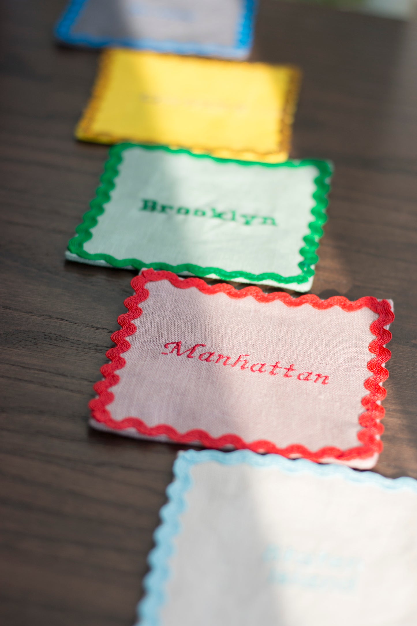 New York Borough's Linen Coasters