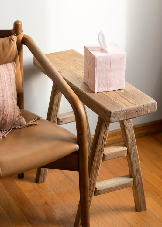 Pink Lemonade Linen Tissue Box Cover