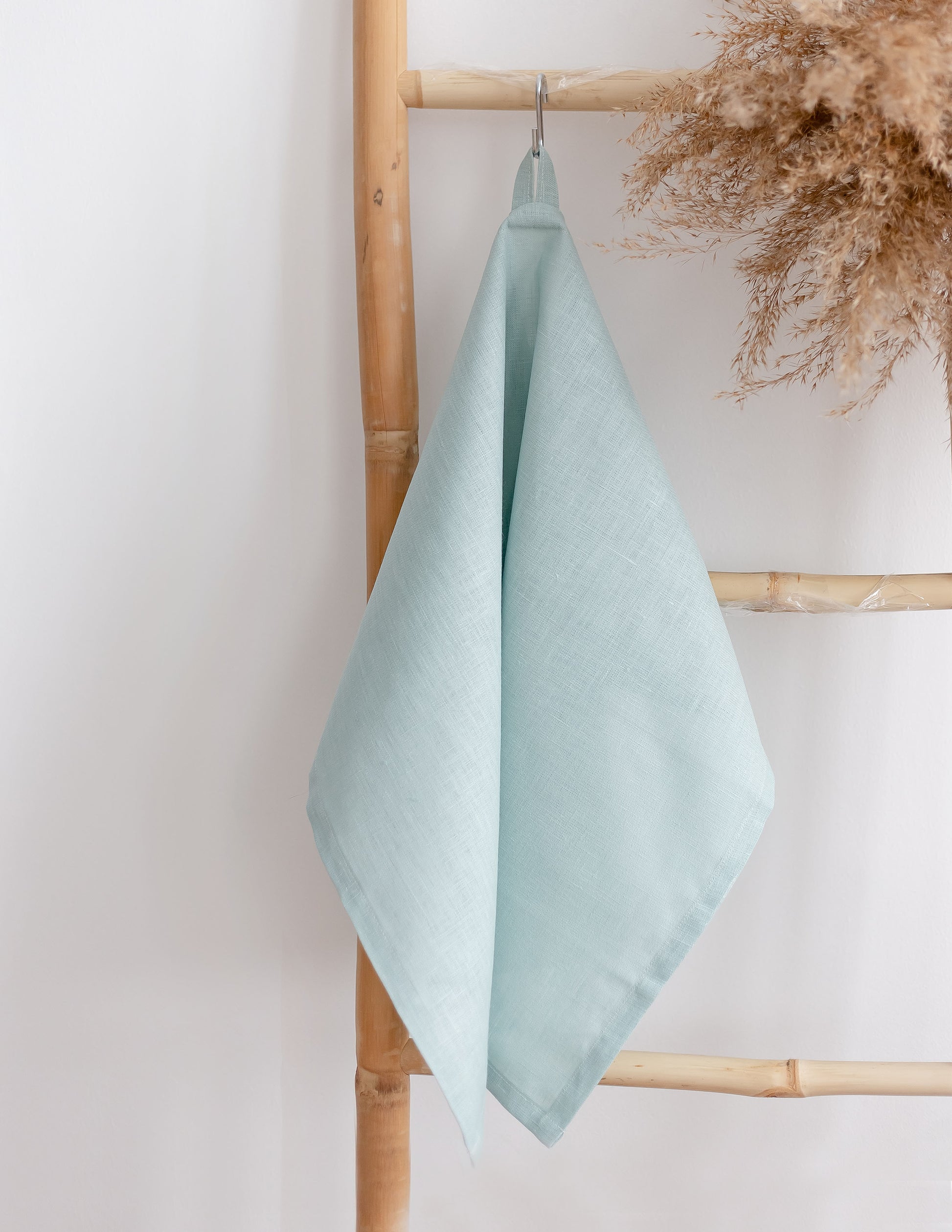 Dusty Blue Linen Kitchen Towel