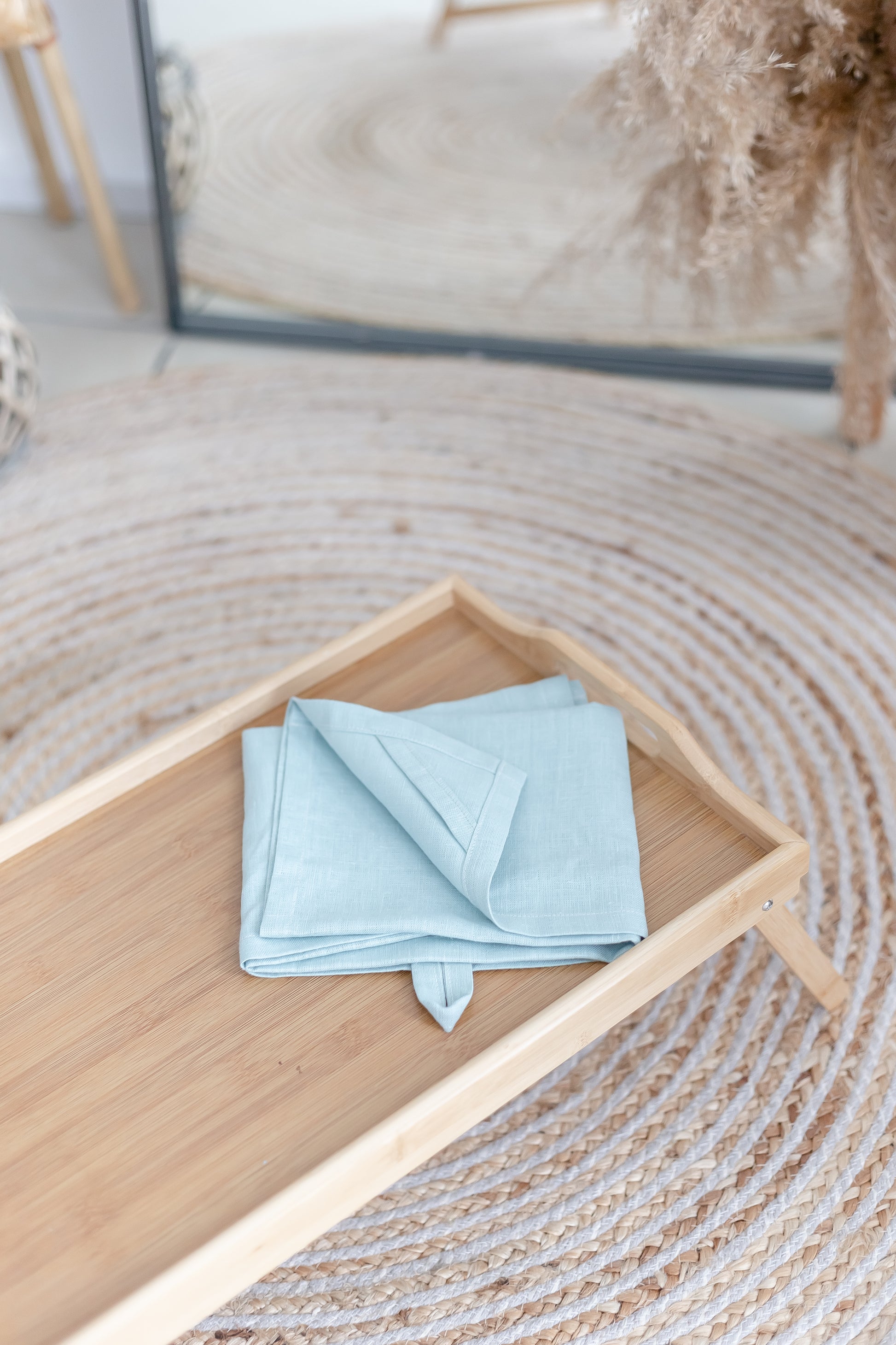 Dusty Blue Linen Kitchen Towel – March6teen